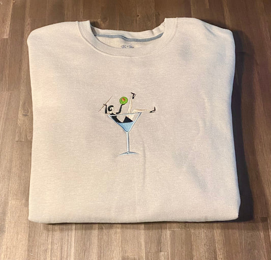Lady in a Martini Sweatshirt
